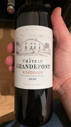 Bordeaux Château Grandefont 2020
