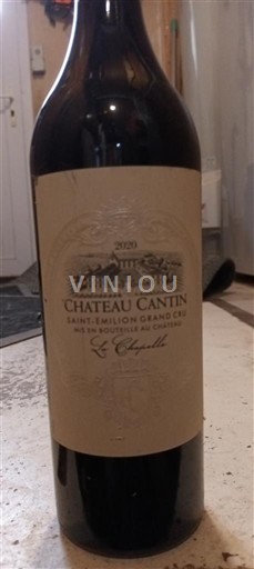 Bordeaux Saint-Émilion Grand Cru Château Cantin La Chapelle 2020