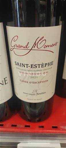 Bordeaux Saint-Estèphe Maison Johans Boubée Grand Moment d'Exception 2021