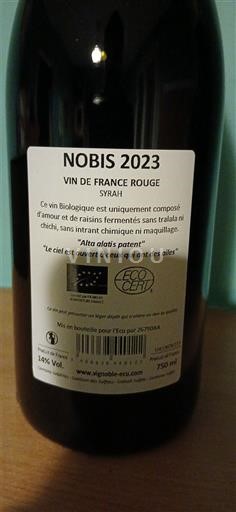 Valle del Loira No especificado Vignoble Écu Nobis 2023
