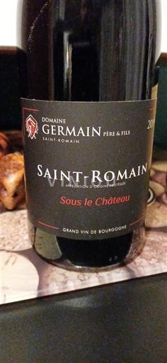 Borgogna Saint-Romain Domaine Germain Père & Fils Sous le Château 2019