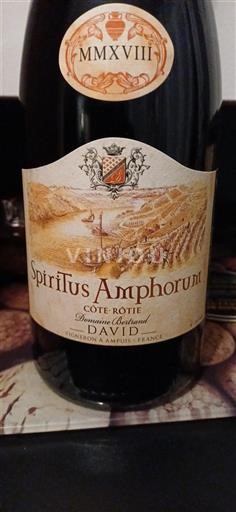 Vallée du Rhône Côte-rôtie Domaine Bertrand David Spiritus Amphorum 2018