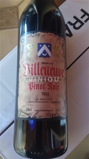 Vaud Chablais DOC Villeneuve Bertholet Pinot Noir 2024