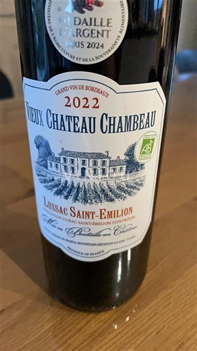 Bordeaux Lussac-saint-émilion Château Vieux Château Chambeau 2022