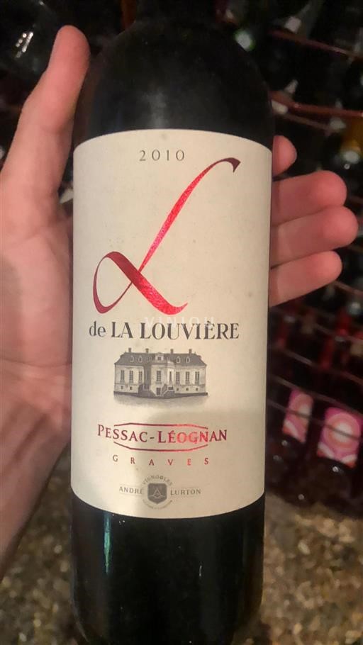 Bordeaux Pessac-Léognan Château La Louvière L de la Louvière 2010