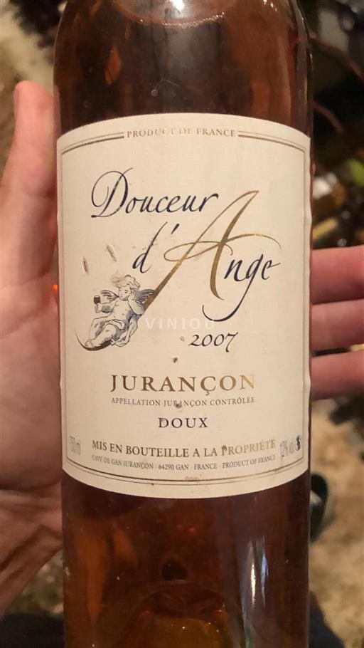 Lounais-Ranska Jurançon Cave de Gan Douceur d'Ange 2007