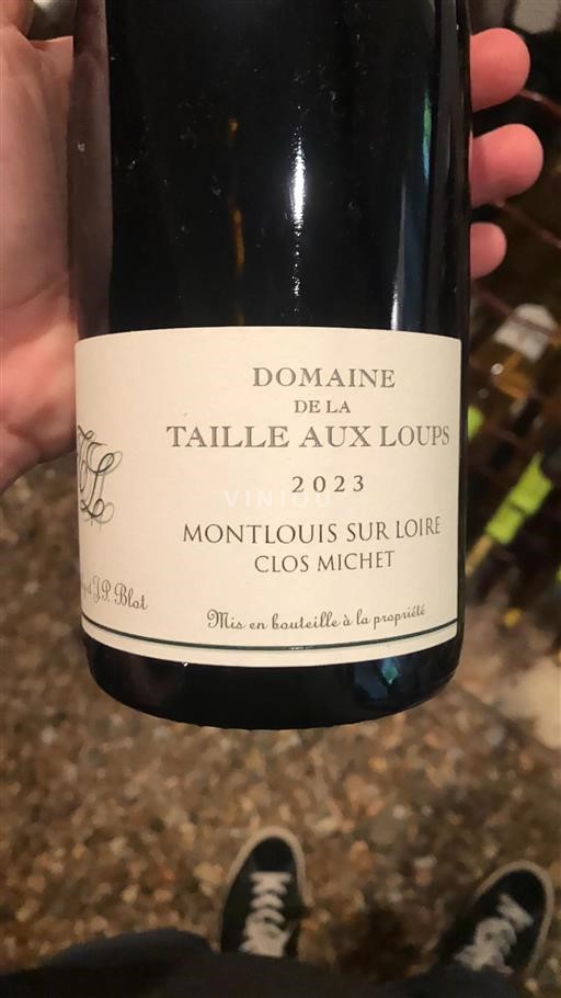 Vallée de la Loire Montlouis-sur-loire Domaine La Taille aux Loups Clos Michet 2023