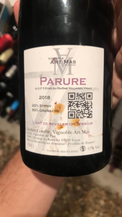 Rhônevallei Niet gespecificeerd Vignoble Art Mas Parure 2018