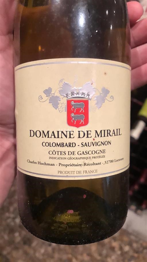 Sydvestfrankrig Côtes de Gascogne Domaine Mirail Colombard - Sauvignon 2011