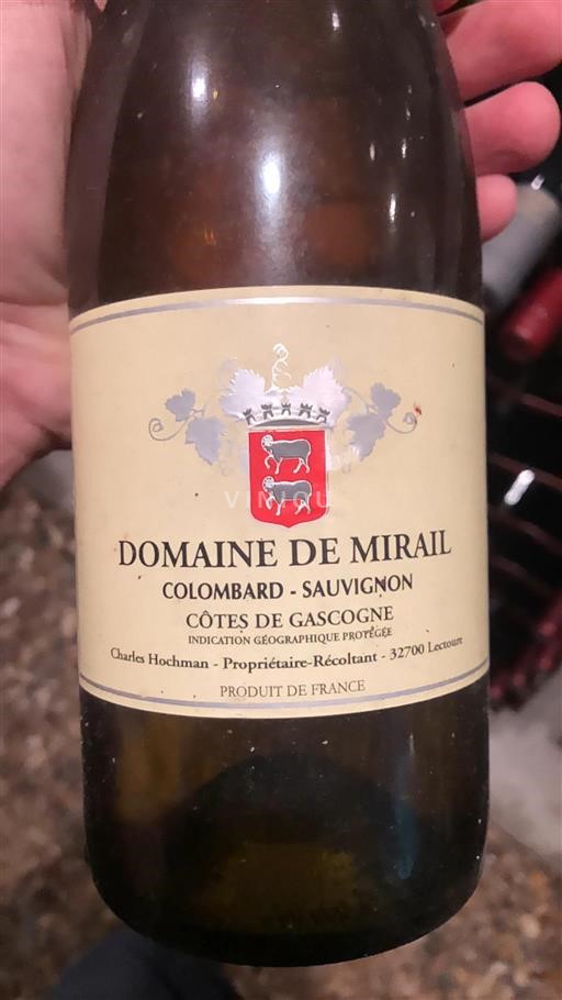 Sydvestfrankrig Côtes de Gascogne Domaine Mirail Colombard - Sauvignon 2011