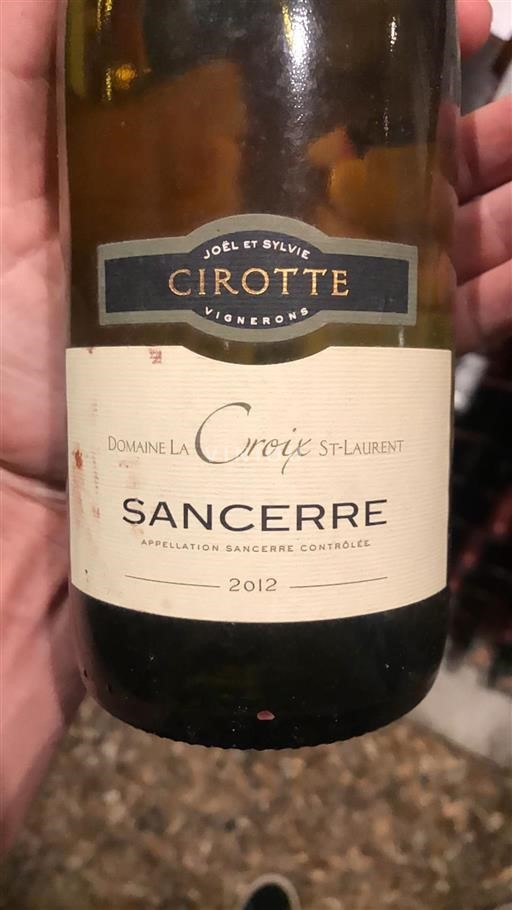 Loire Valley Sancerre Domaine La Croix St-Laurent 2012