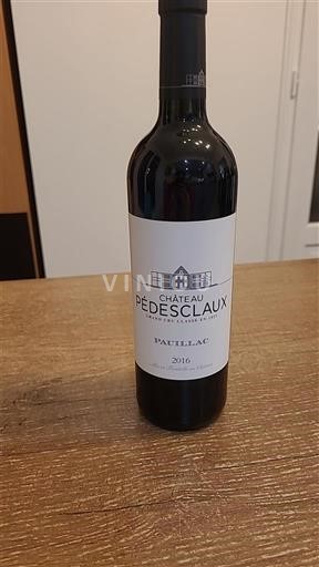Bordeaux Pauillac Grand Cru Château Pédesclaux 2016