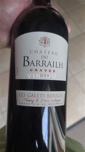 Bordeaux Graves Château Barrailh Les Galets Rouges 2020
