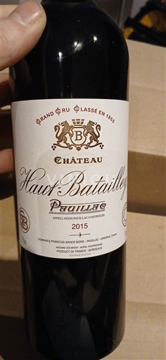 Bordeaux Pauillac Grand Cru Château Haut-Batailley 2015