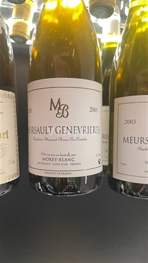 Borgogna Meursault Premier Cru Morey-Blanc 2003