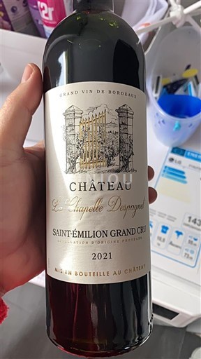 Bordeaux Saint-Émilion Grand Cru Grand Cru Château La Chapelle Despagnet 2021