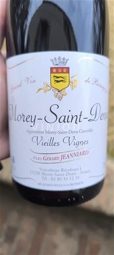 Burgundi Morey-Saint-Denis Gérard Jeanniard Vieilles Vignes 2016