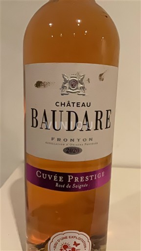 Sydvestfrankrig Fronton Château Baudare Prestige Rosé de Saignée 2020