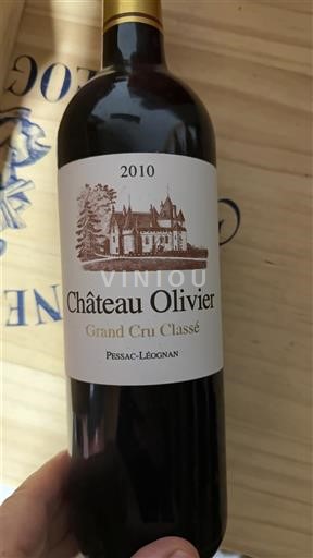 Bordeaux Pessac-Léognan Grand Cru Classé Château Olivier 2010
