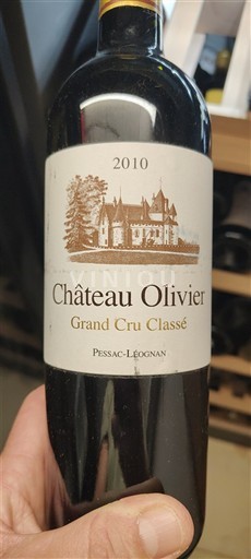 Bordeaux Pessac-Léognan Grand Cru Classé Château Olivier 2010