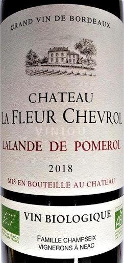 Burdeos Lalande-de-Pomerol Château La Fleur Chevrol 2018