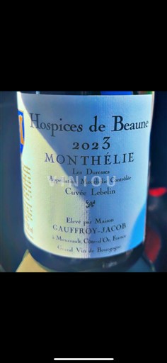 Burgundy Monthélie Hospices de Beaune Lebelin 2023