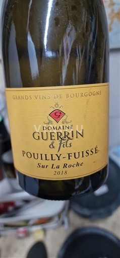 Borgonha Pouilly-fuissé Premier Cru Domaine Guerrin & Fils Sur la Roche 2018