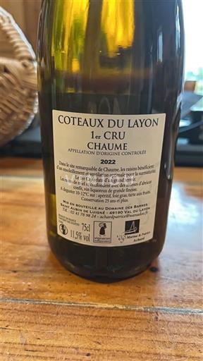 Loirevallei Coteaux du Layon Domaine S Barres Les prêtrises 2022