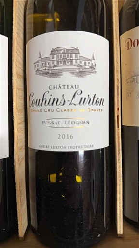 Bordeaux Pessac-Léognan Grand Cru Classé de Graves Château Couhins-Lurton 2016