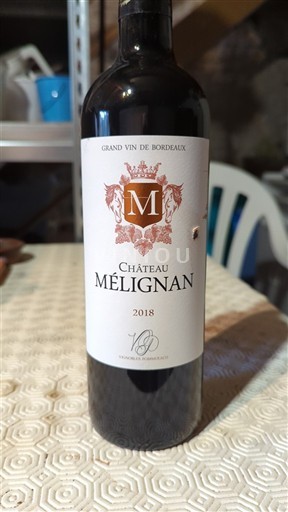 Bordeaux Bordeaux Supérieur Château Mélignan 2018