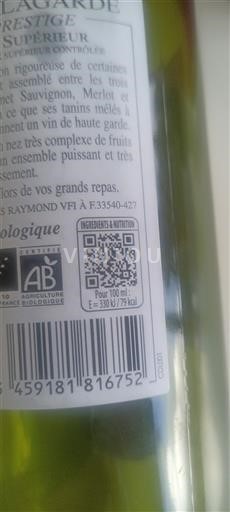 Bordeaux Bordeaux supérieur Lagarde Prestige 2022