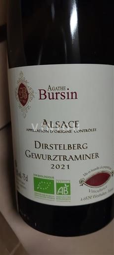 Elsass Agathe Bursin Dirstelberg Gewurztraminer 2021