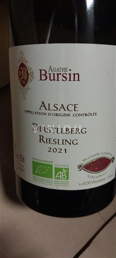 Elsass Agathe Bursin Dirstelberg Riesling 2021