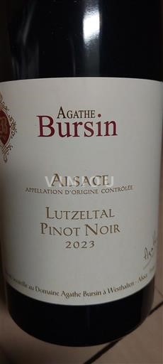 Elsass Agathe Bursin LutzelTal Pinot Noir 2023