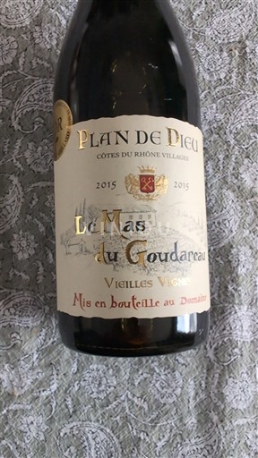 Rhônen laakso Määrittelemätön Le Mas du Goudareau Vieilles Vignes 2015
