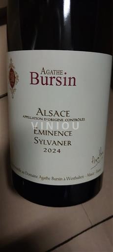 Alsacia Agathe Bursin Eminence Sylvaner 2024