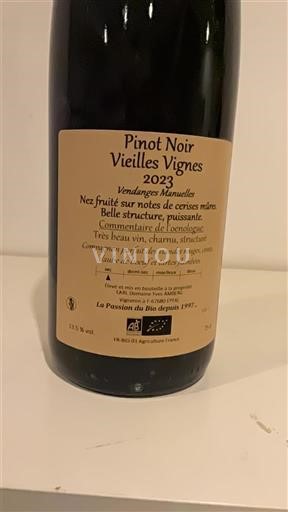 Alzacija La Passion du Bio Vieilles Vignes 2023