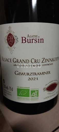 Alzacija Ni doloceno Grand Cru Agathe Bursin Gewurztraminer 2021