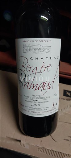 Burdeos Blaye-Côtes de Burdeos Château Bergère Brimaud 2015
