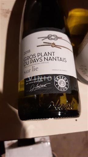 Vin Blanc sec Sur lie 2018 France Vallée de la Loire Gros-plant-du-pays-nantais AOC