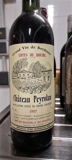 Burdeos Côtes-de-bourg Château Peyrolan 1987