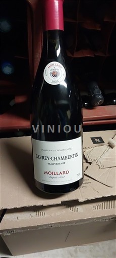 Vin Rouge sec Beau Versant Moillard 2020 France Bourgogne Gevrey-chambertin AOC