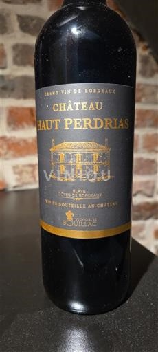Burdeos Côtes-de-bourg Château Haut Perdrias Sin añada