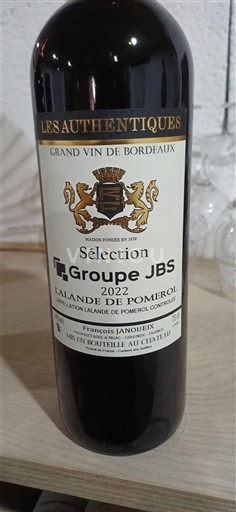 Bordeaux Lalande-de-Pomerol François Janouix Sélection Groupe JBS 2022