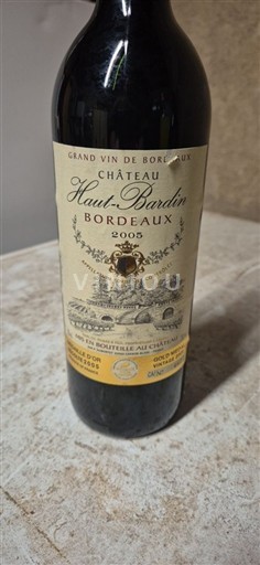 Burdeos Bordeaux Château Haut-Bardin 2005