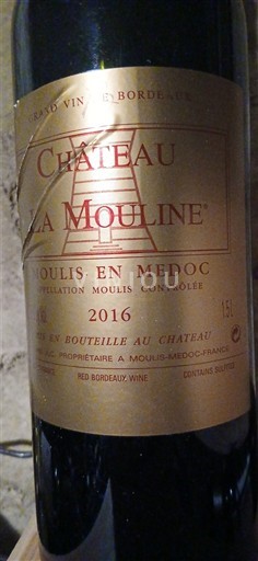 Bordeaux Moulis-en-Médoc Château La Mouline 2016