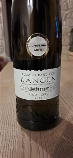 Alsace Pinot grigio Grand Cru Wolfberger Grand Cru Rangen 2016