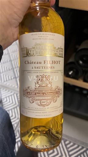 Bordéus Sauternes Grand Cru Château Filhot 2021