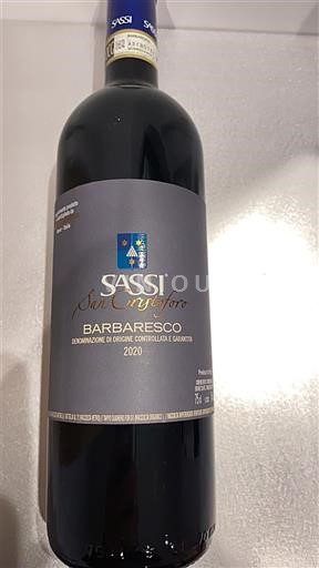 Piedmont Barbaresco Sassi San Cristoforo 2020