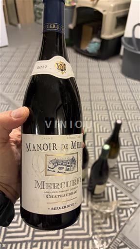 Burgundi Mercurey Manoir de Mercey Chatarchambaud 2017
